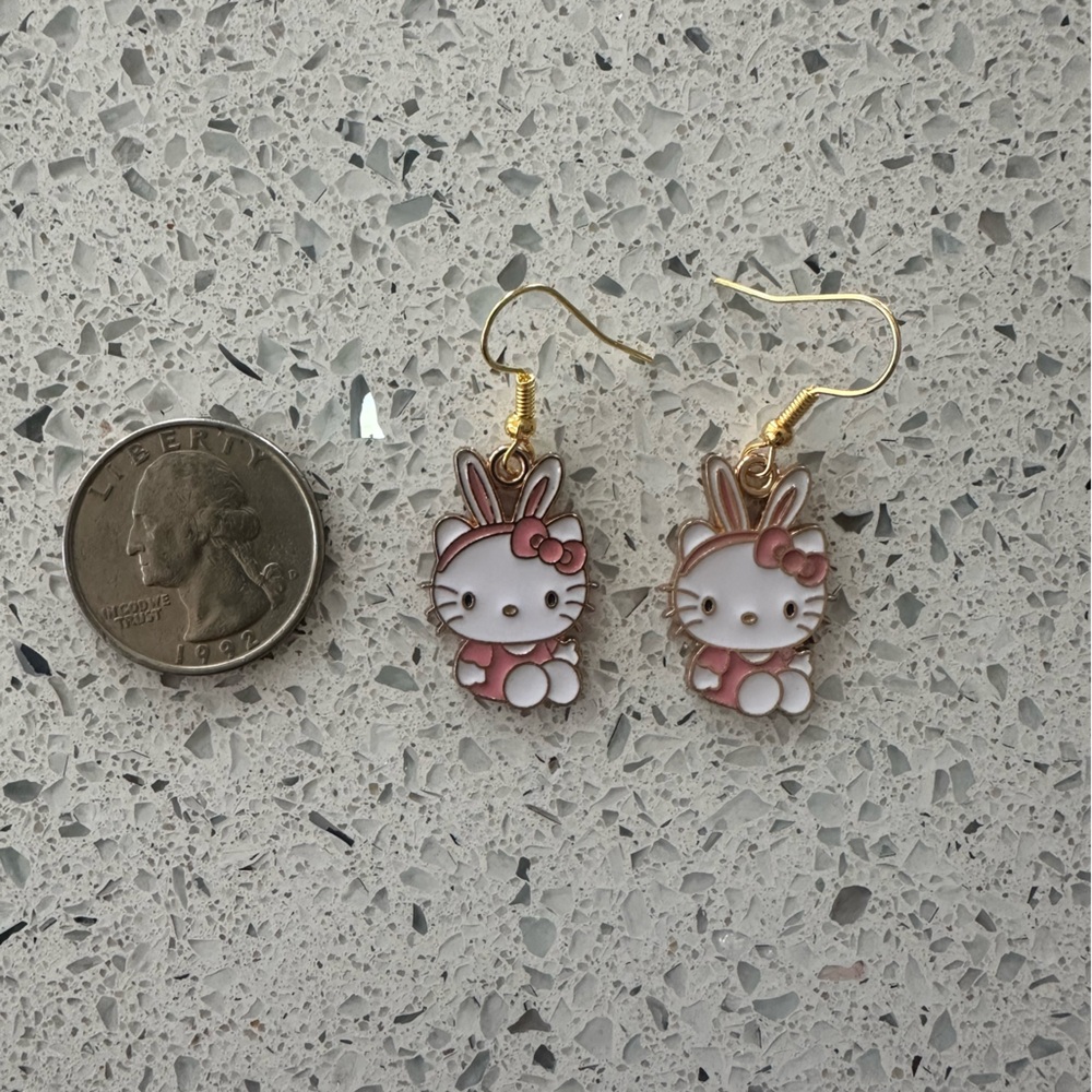 Cute Hello Kitty Bunny Earrings